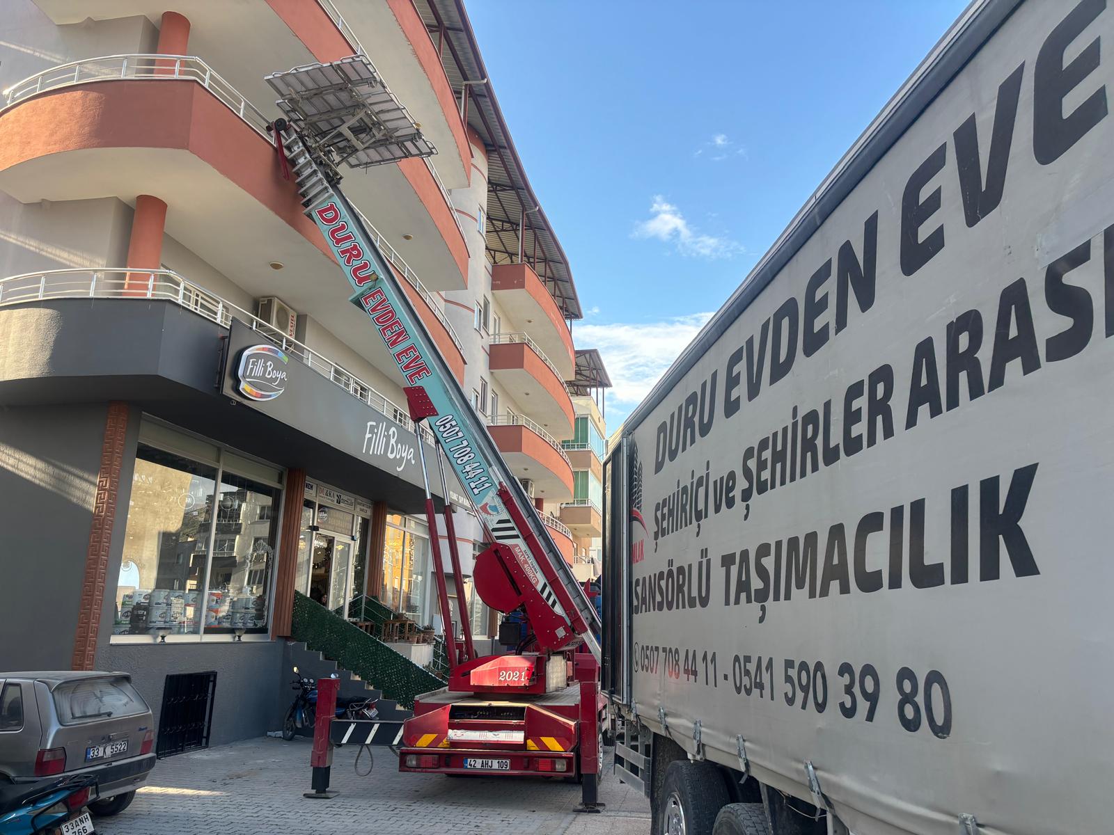 Duru Evden Eve Nakliyat Mersin asansörlü taşıma ve nakliye görseli 1